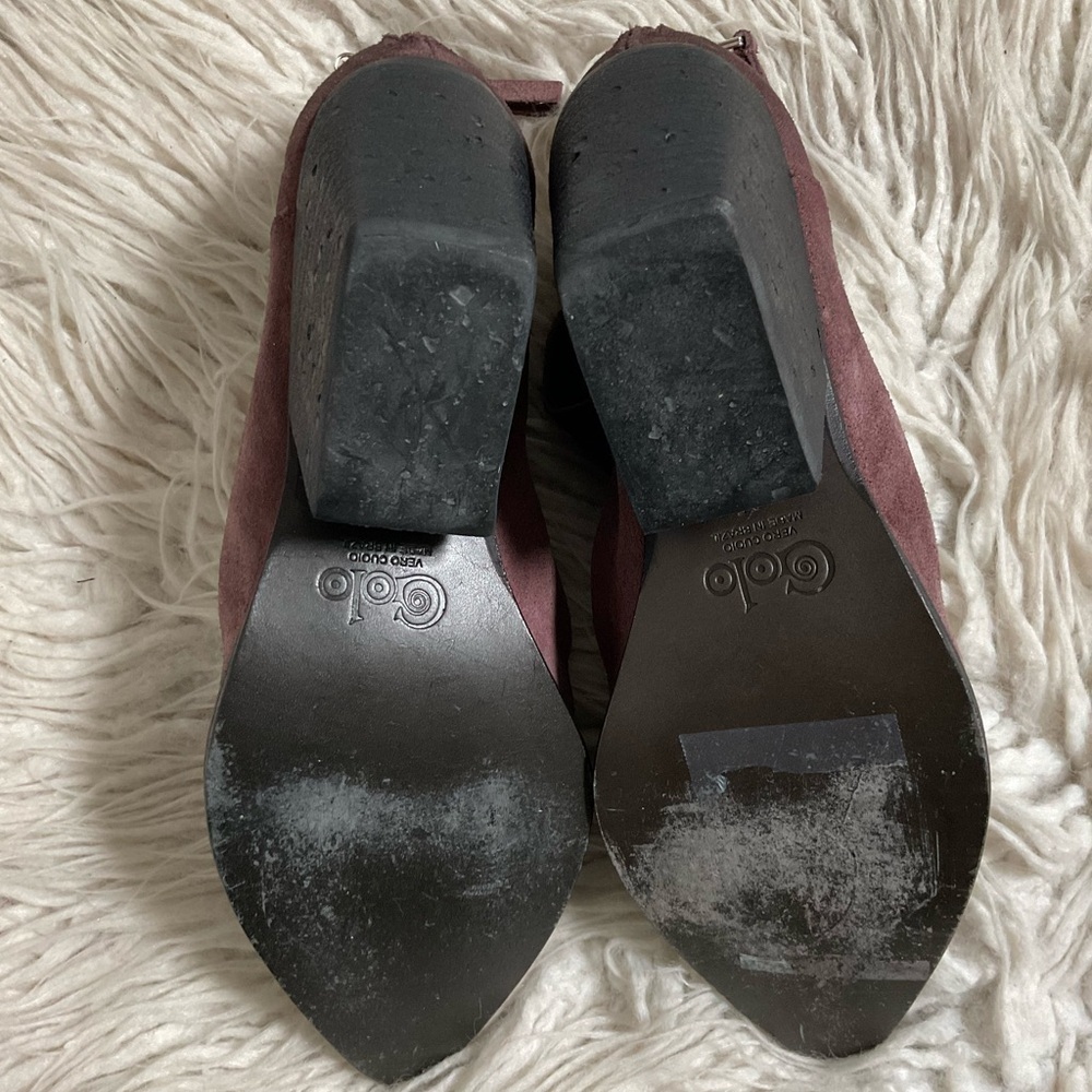 Golo Suede Tucson Purple Egglant Block Heeled Western Ankle Booties EUC Size 8.5 - Picture 8 of 10